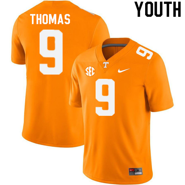 Youth #9 Jakobe Thomas Tennessee Volunteers College Football Jerseys Stitched-Orange